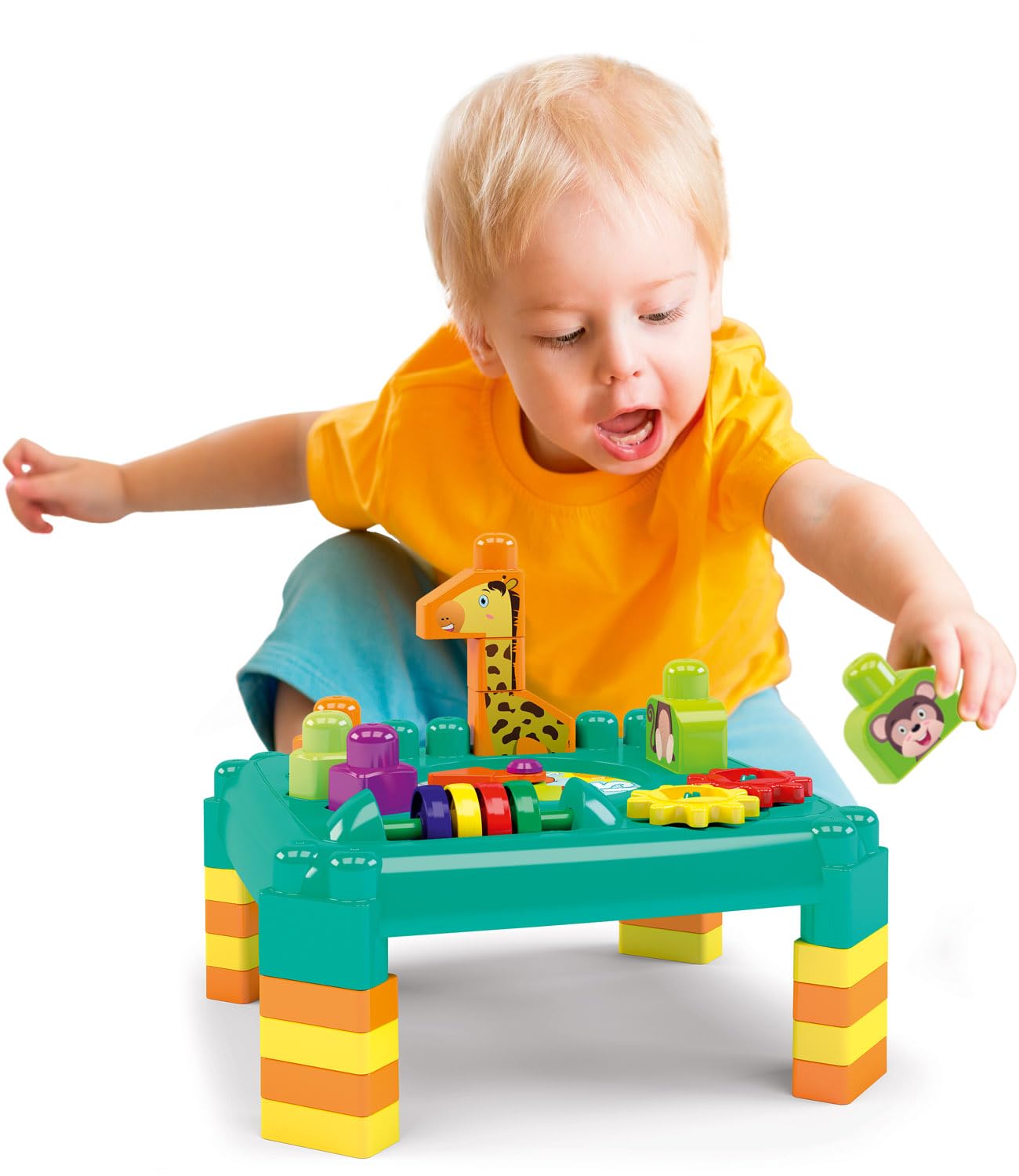 Mesinha Infantil com Blocos de Montar 28 Peças Blocolândia Dismat